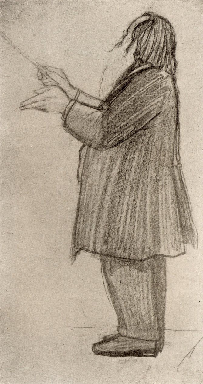Johannes Brahms (1833-1897) Compositor alemão, regente 9desenho) de Willy von Beckerath