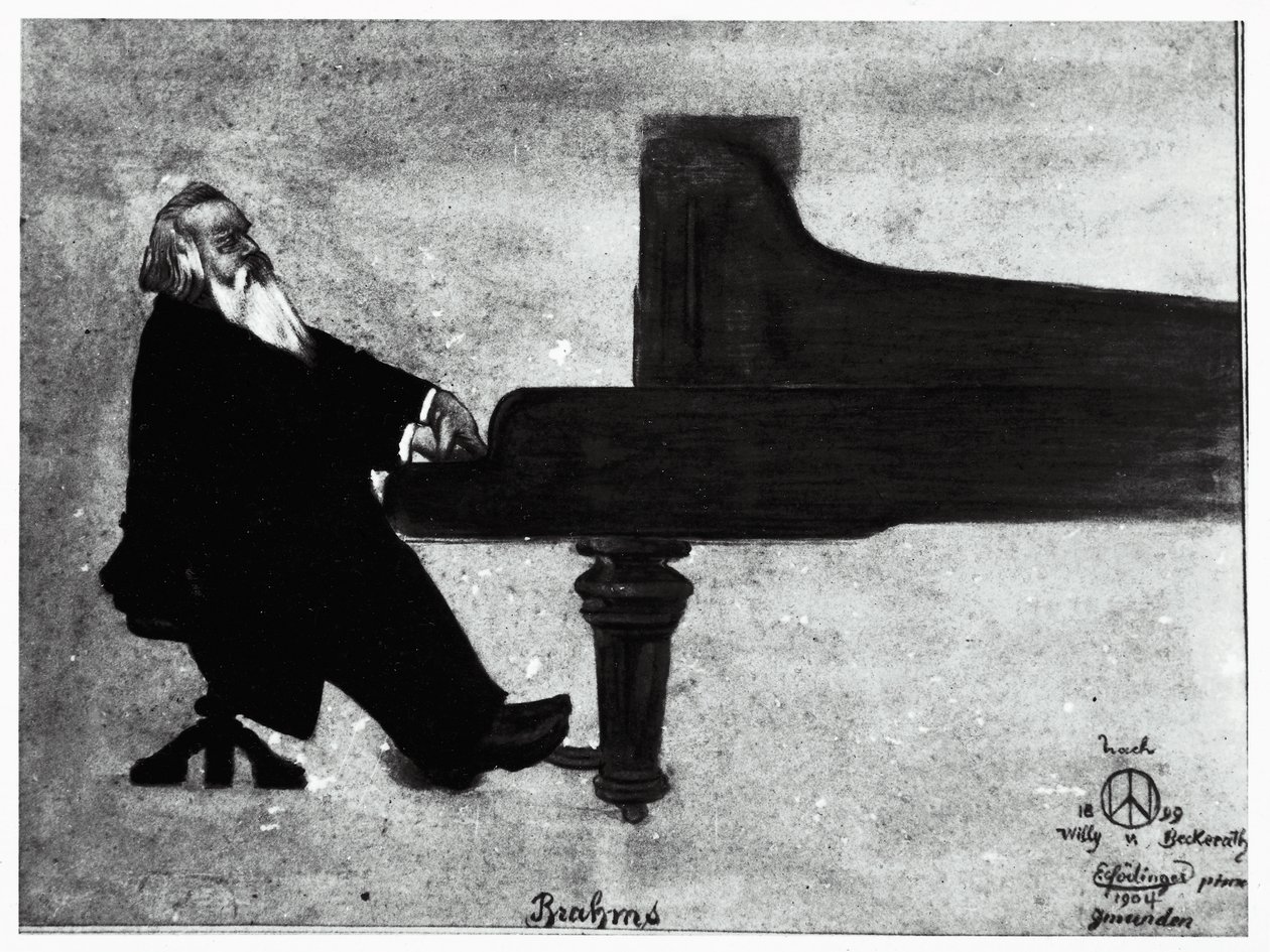 O compositor alemão Johannes Brahms (Hamburgo de Willy von Beckerath