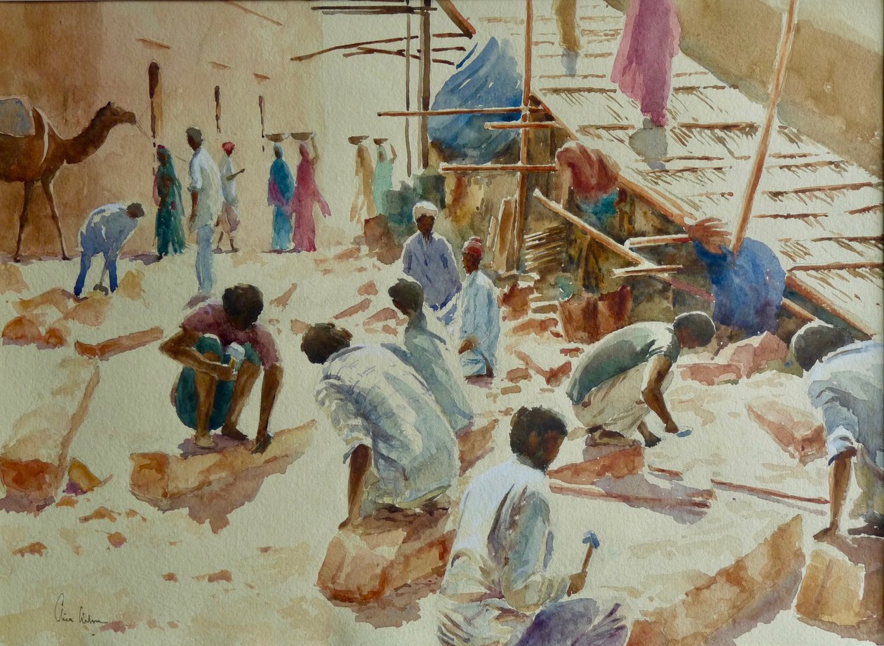 392 Reconstruindo as muralhas - cortadores de pedra de Wilson Clive