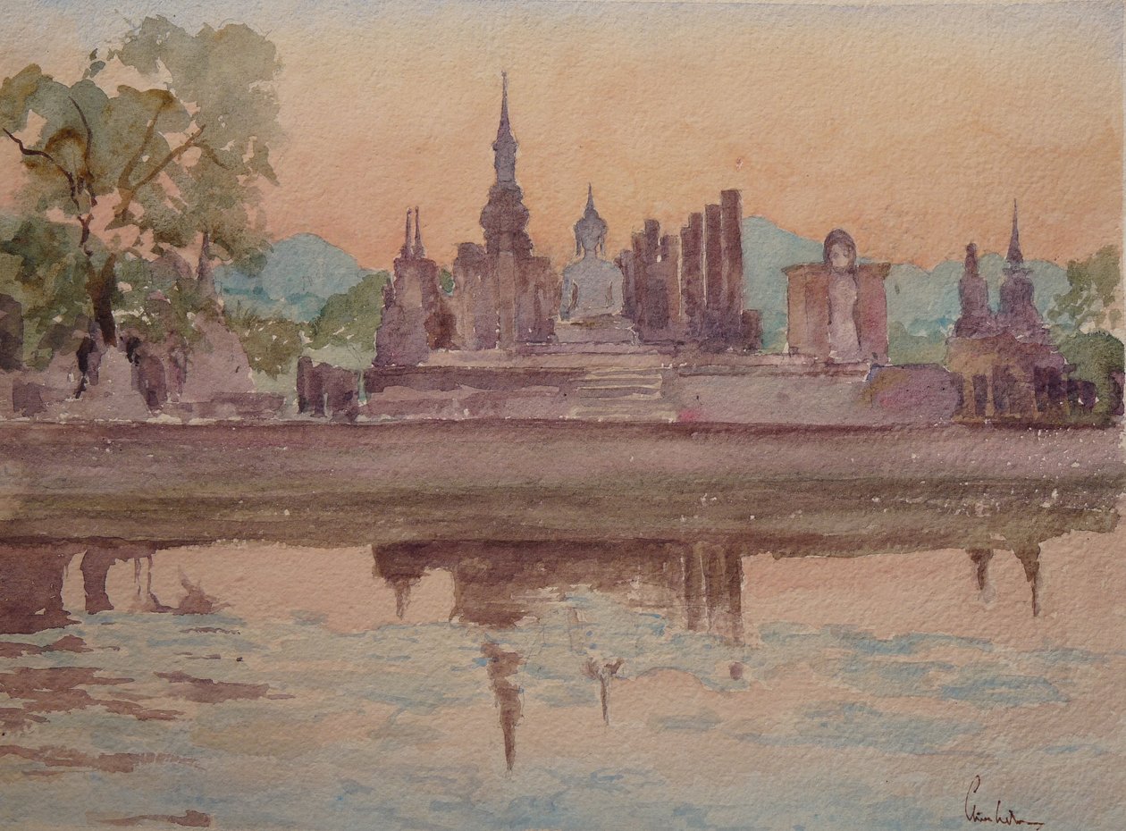 871 Sunset, Wat Maharthat, Sukhotai de Wilson Clive
