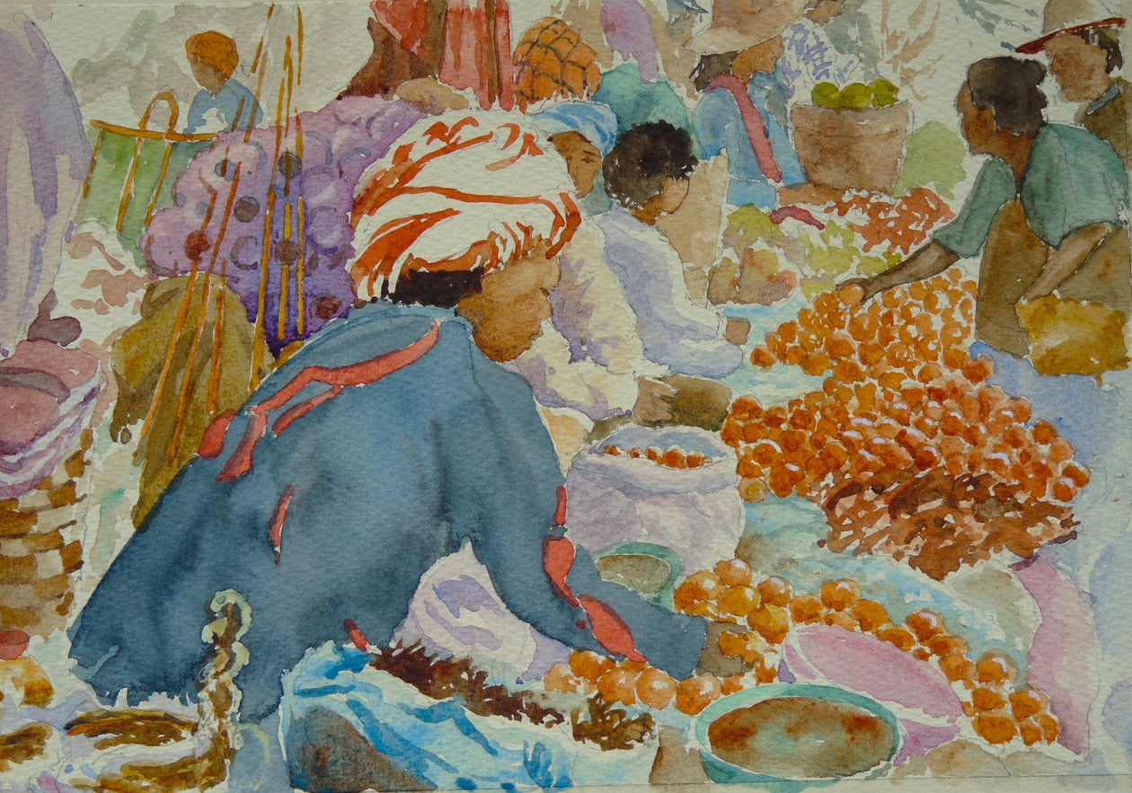 Mercado Nampan 939, escolhendo laranjas de Wilson Clive