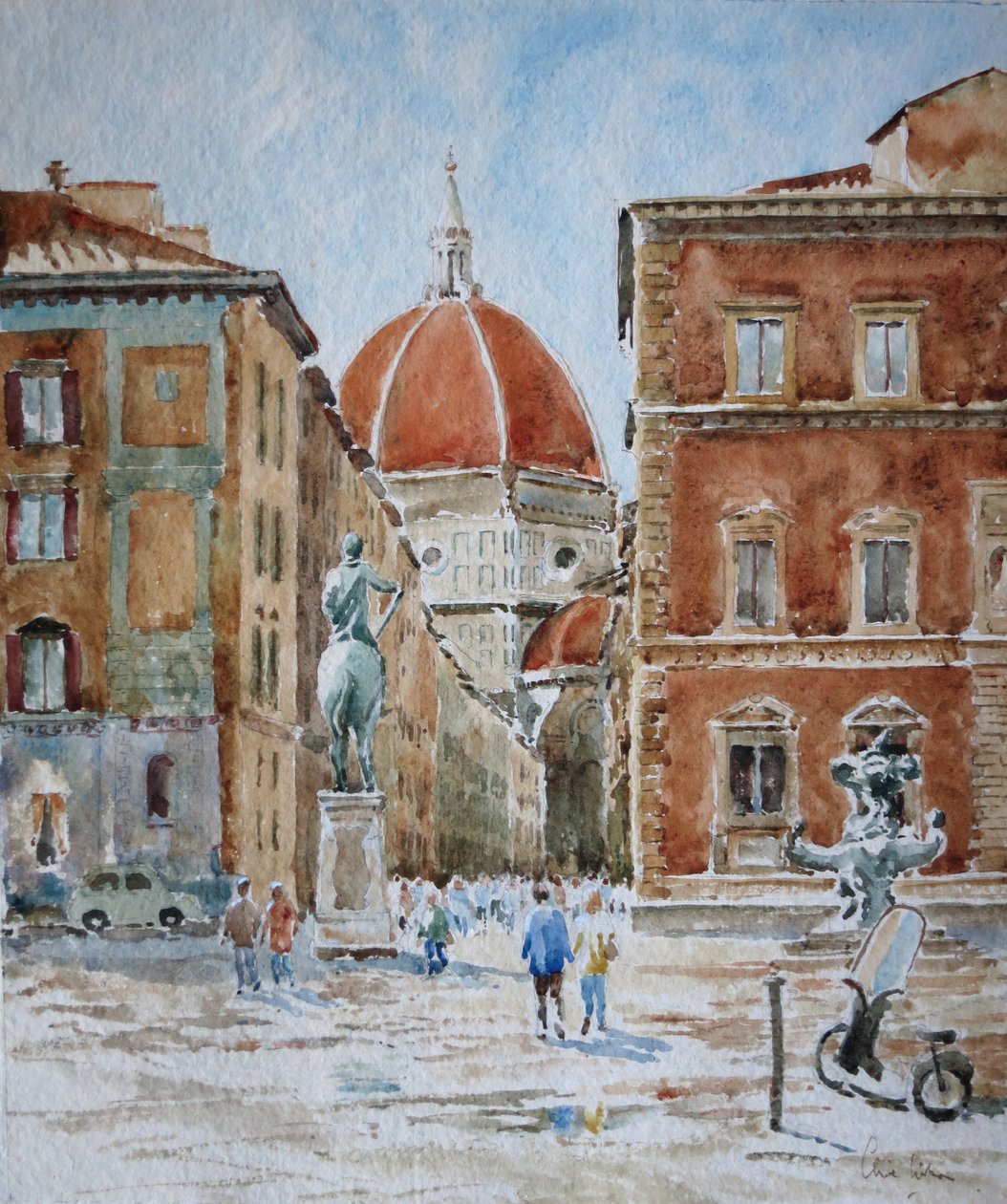 951 Piazza SS Annunziata, após o aguaceiro de Wilson Clive