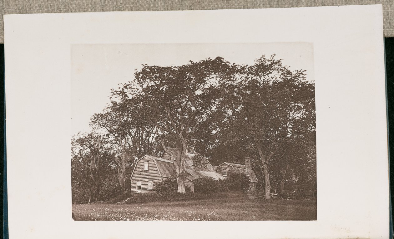 A antiga Casa Fairbanks em Dedham, Massachusetts, construída no ano de 1636 de Wilson Flagg