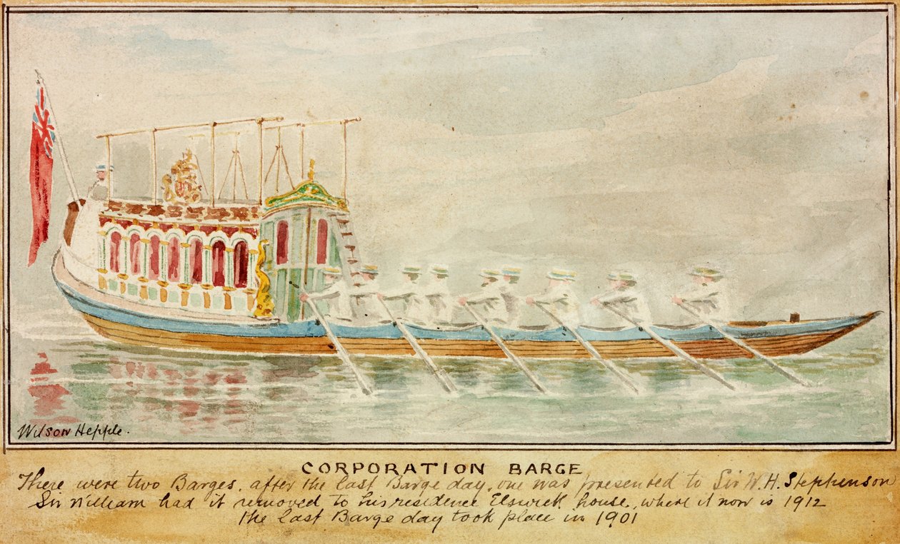 The Barge Corporation (tinta e aquarela sobre papel) de Wilson Hepple