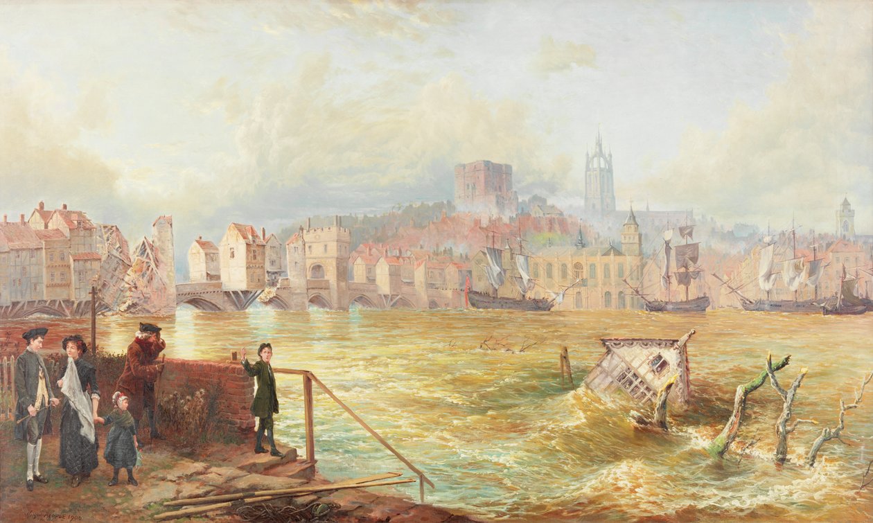 O último da ponte velha de Tyne, 1900 de Wilson Hepple