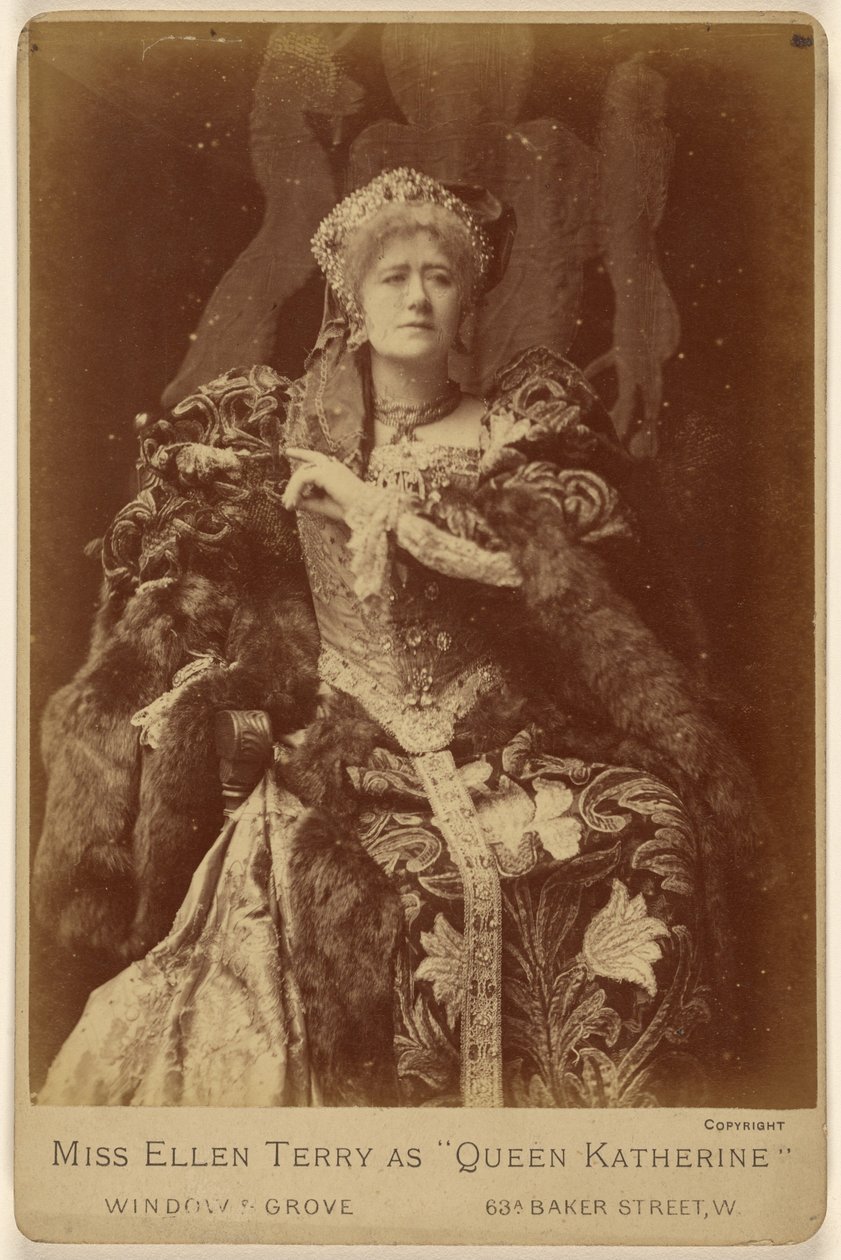 Miss Ellen Terry como "Rainha Catarina" de Window and Grove
