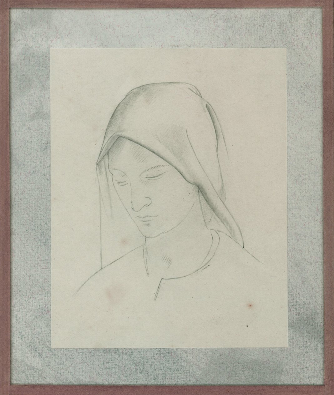 Estudo para retábulo de São Martinho, c.1928 (lápis sobre papel) de Winifred Knights