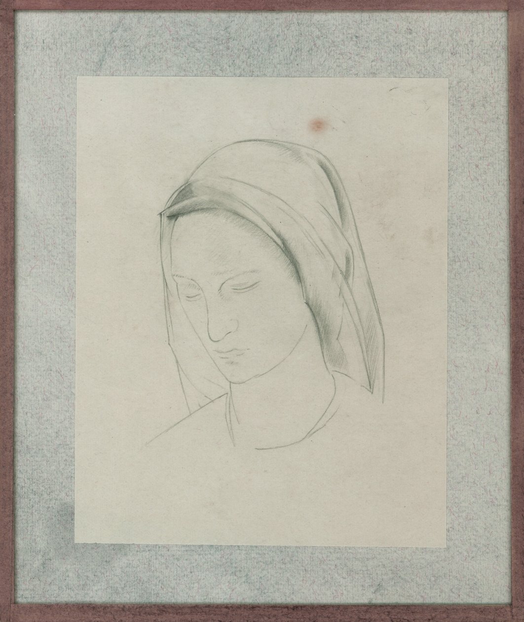 Estudo para retábulo de São Martinho, c.1928 (lápis sobre papel) de Winifred Knights
