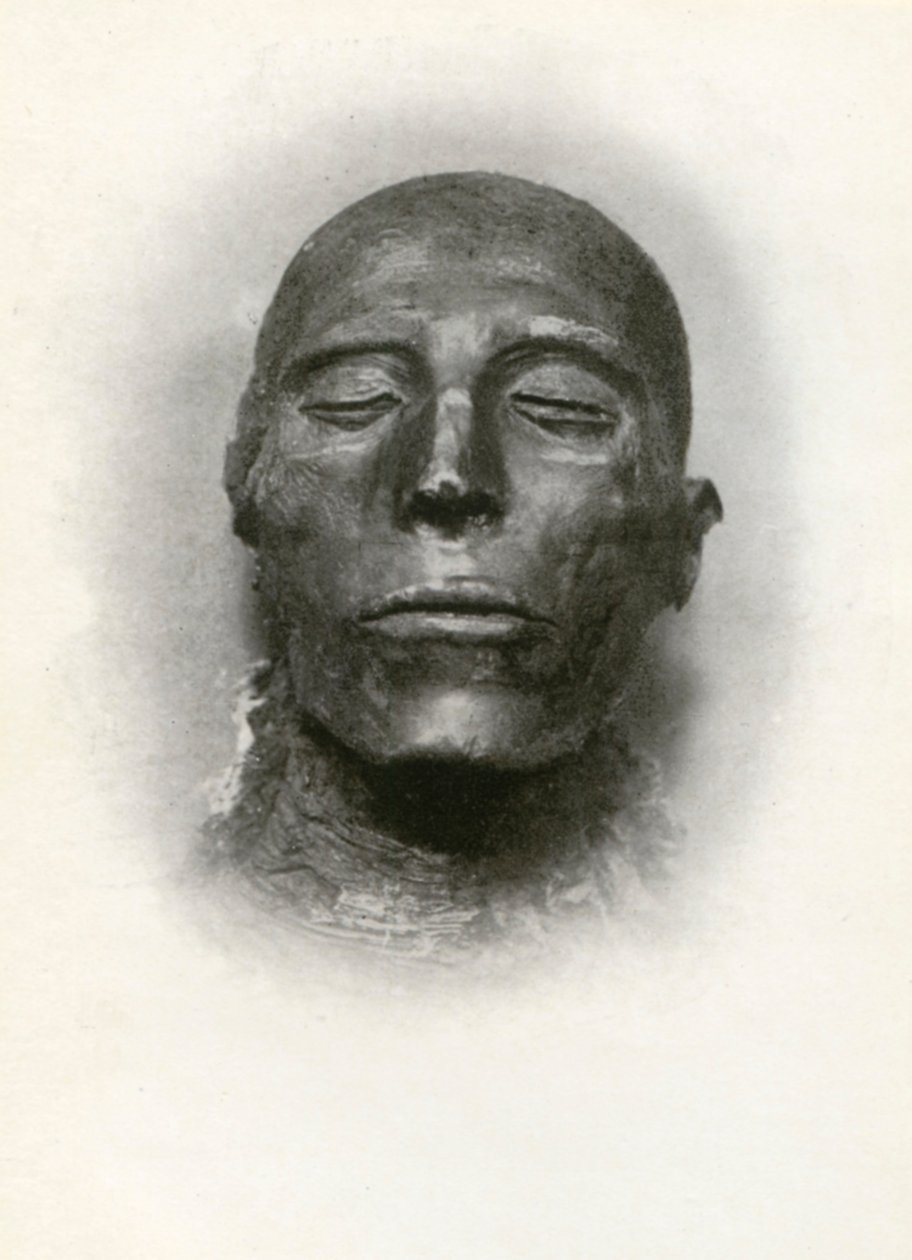 Cabeça da múmia de Sety I, faraó egípcio antigo da 19a dinastia, c1279 aC 1926. de Winifred Mabel Brunton