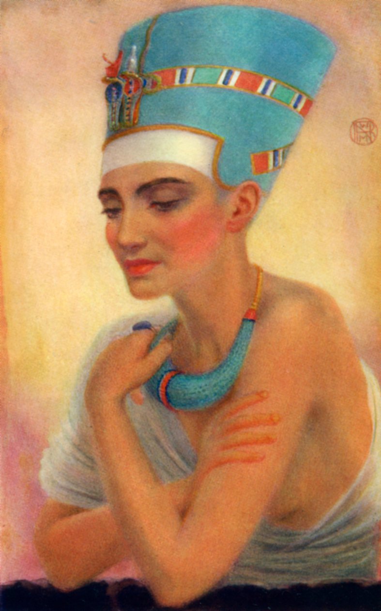 Nefertiti, rainha egípcia antiga da dinastia 18, século XIV aC 1926. de Winifred Mabel Brunton