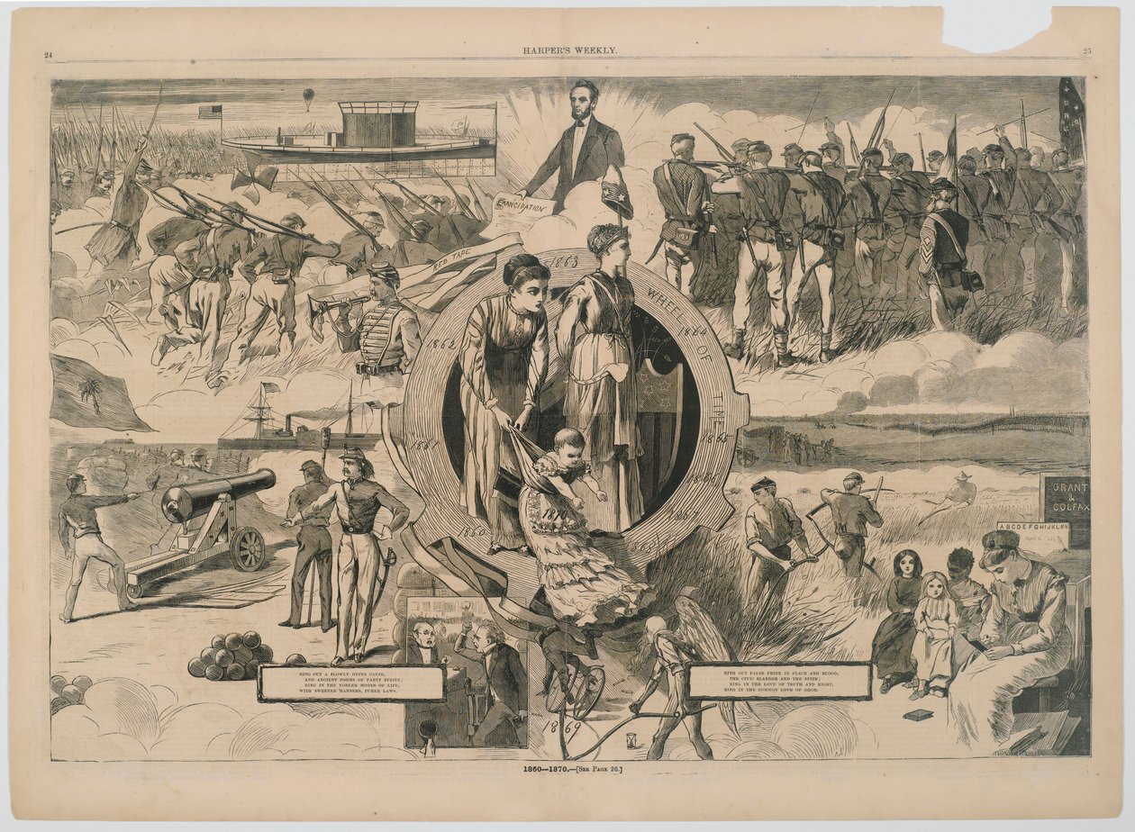 1860-1870, da revista Harpers Weekly, 1870 (gravura em madeira) de Winslow Homer