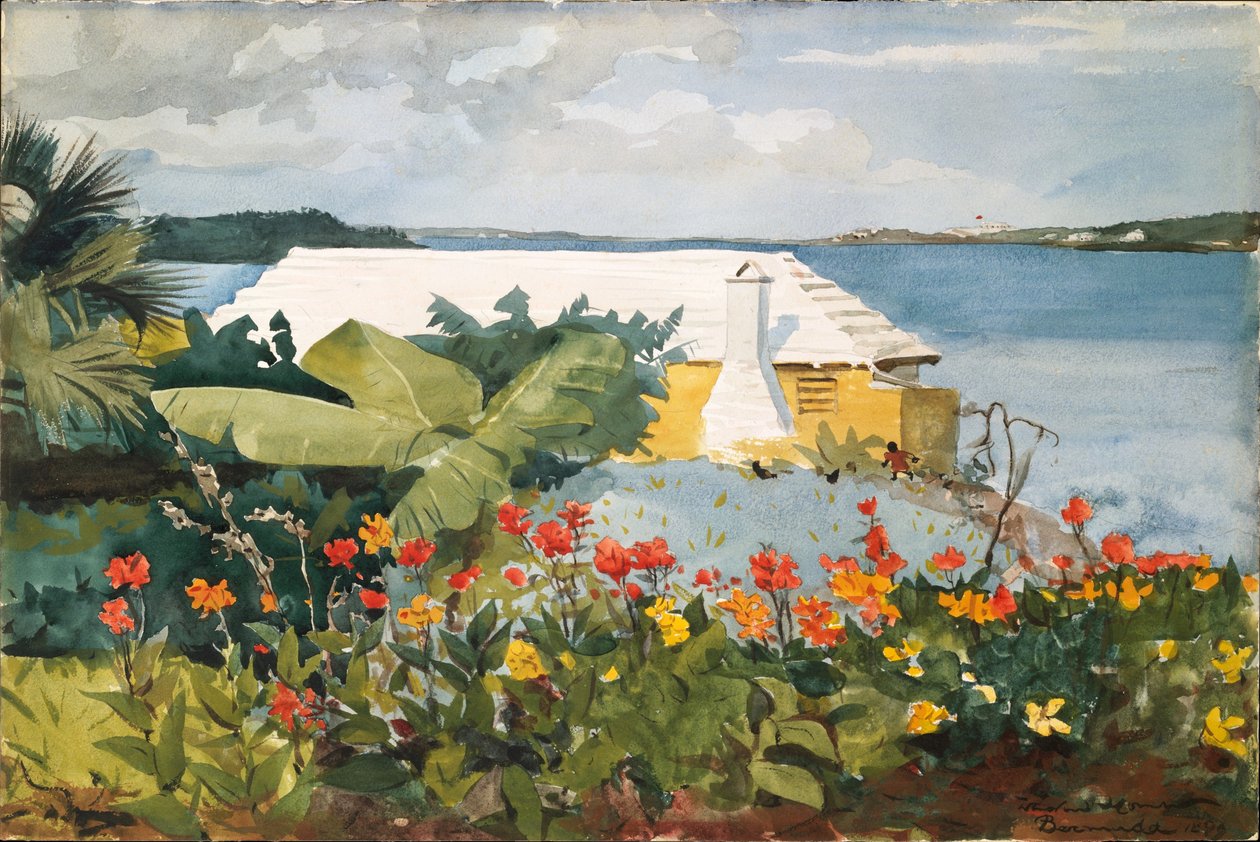 Jardim de Flores e Bangalô, Bermudas de Winslow Homer