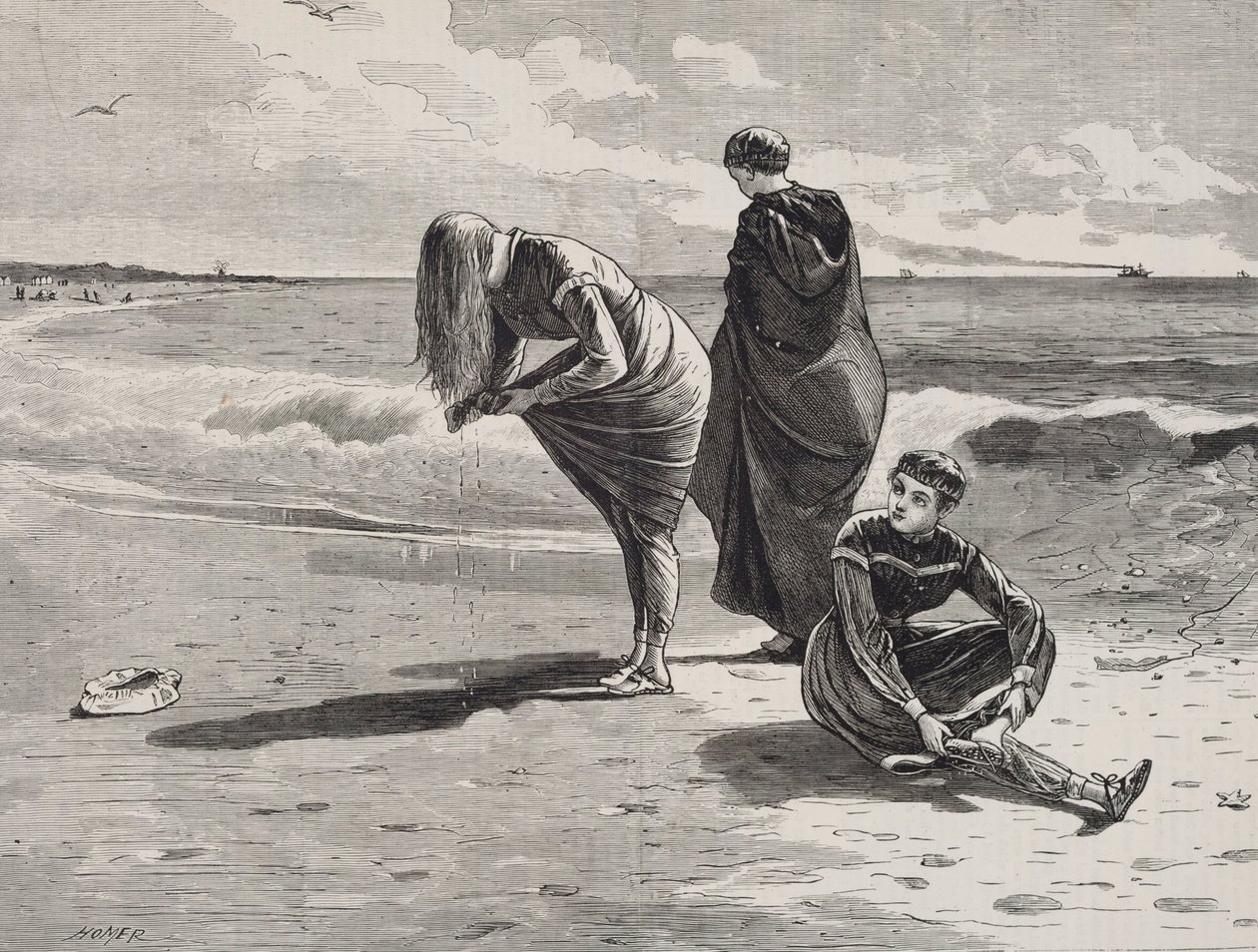 Maré Alta, publicado em Todos os Sábados, 6 de agosto de 1870 de Winslow Homer