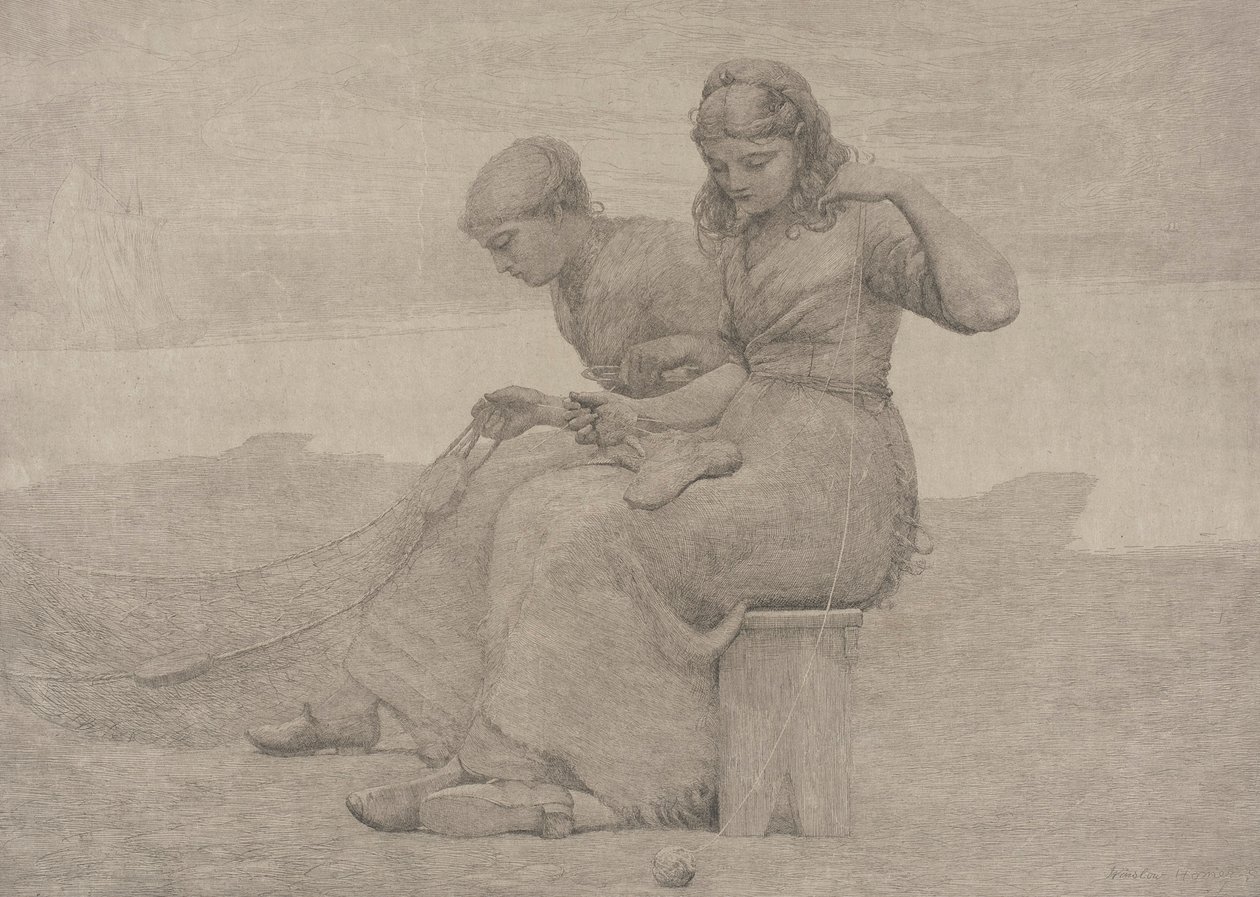Mending the Tears de Winslow Homer