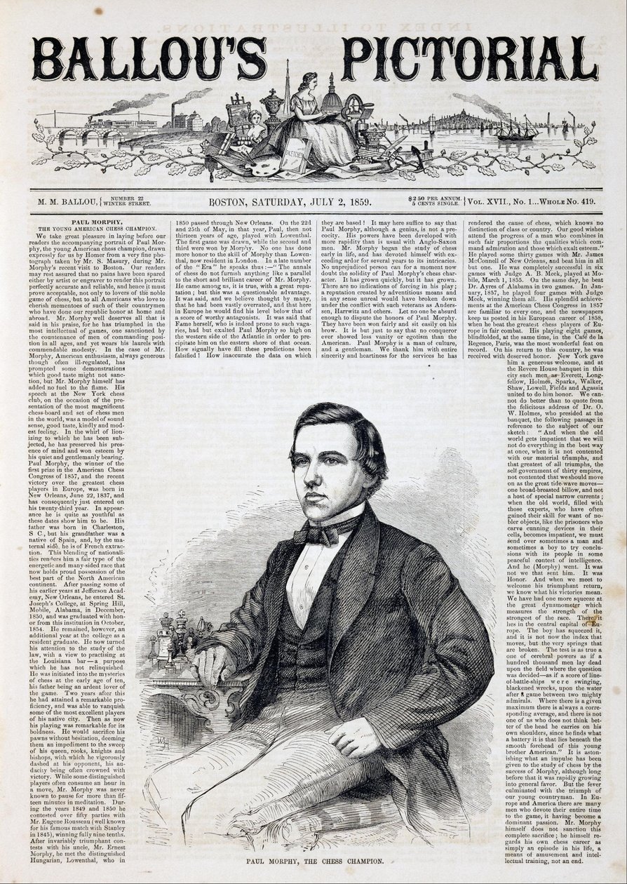 Paul Morphy, o campeão de xadrez de Winslow Homer