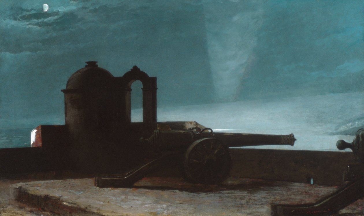 Holofote na entrada do porto, Santiago de Cuba, 1901 de Winslow Homer