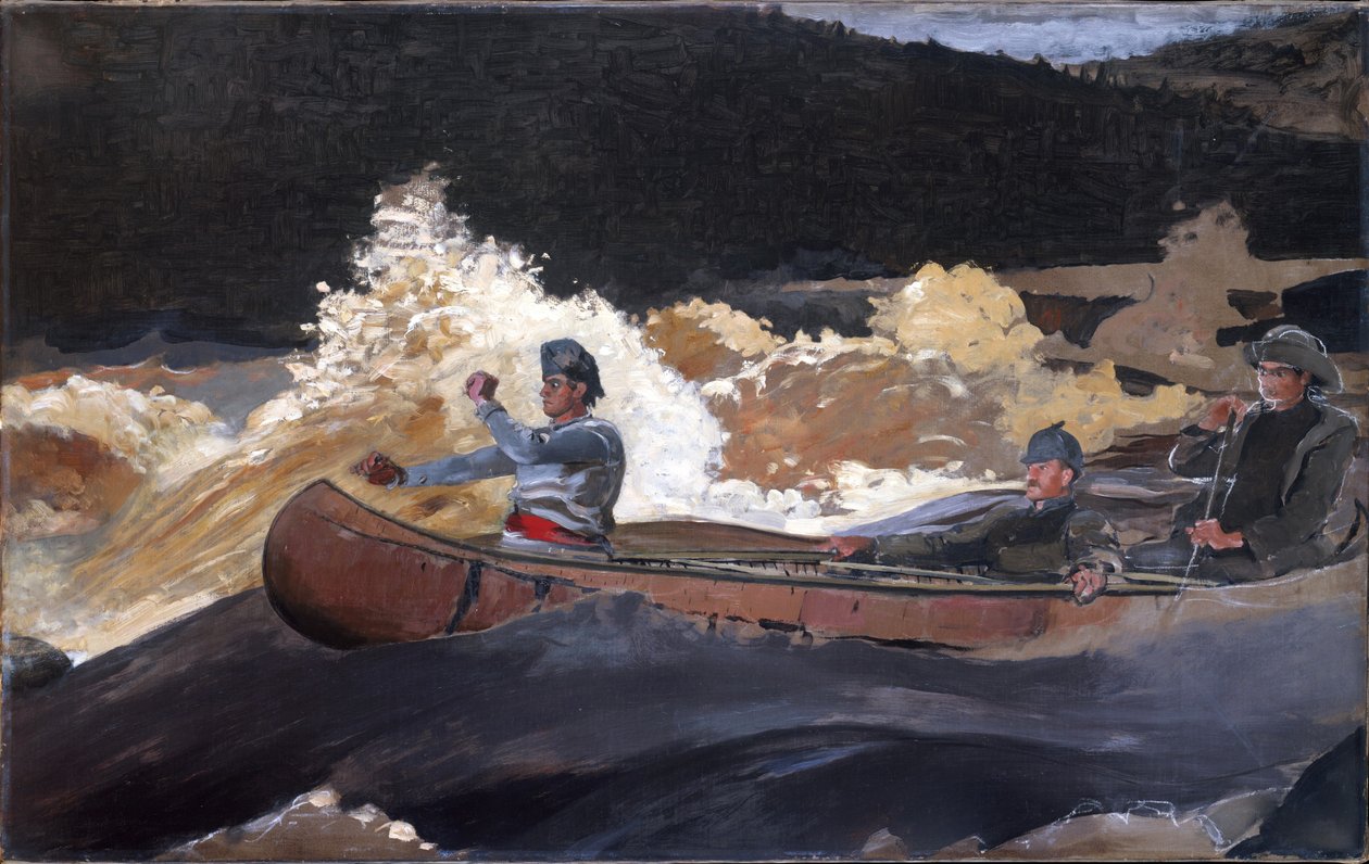 Atirando nas corredeiras, Rio Saguenay de Winslow Homer