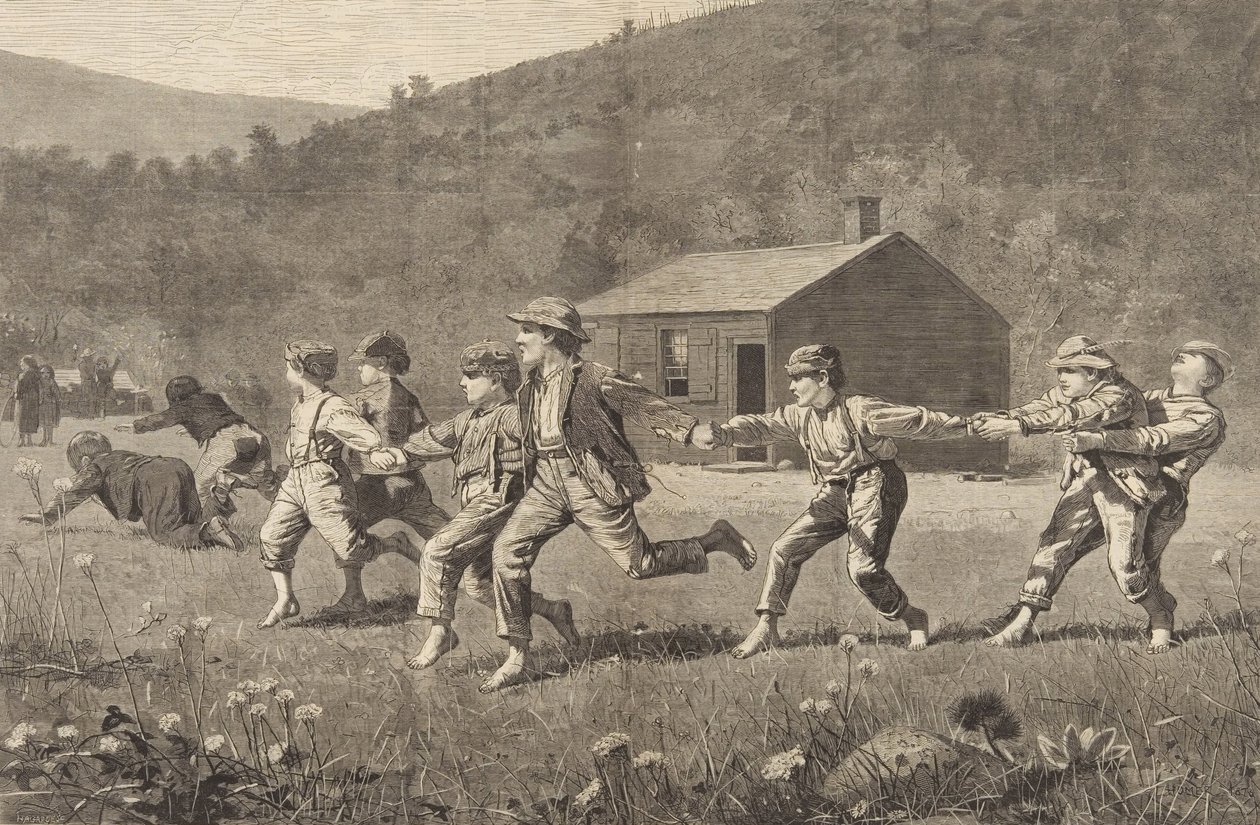 Snap the Whip, de Harpers Weekly, 20 de setembro de 1873, pp. 245-25 de Winslow Homer