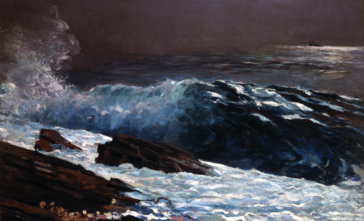 Luz do sol na costa de Winslow Homer