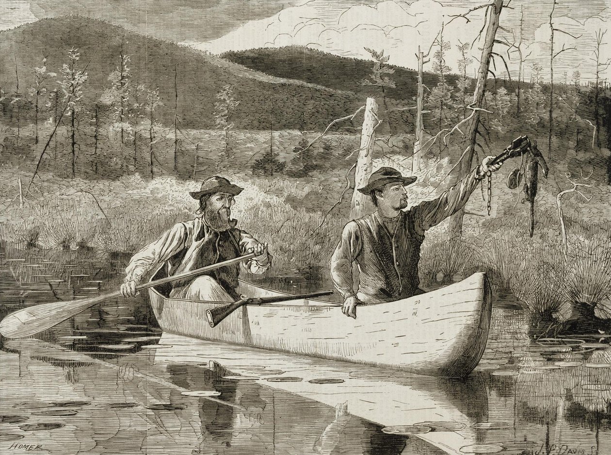 Trapping nas Adirondacks de Winslow Homer