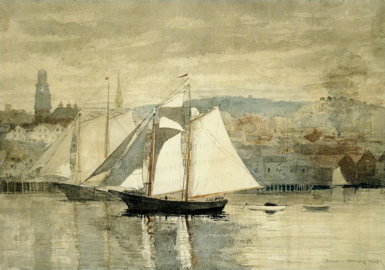 Dois veleiros de Winslow Homer