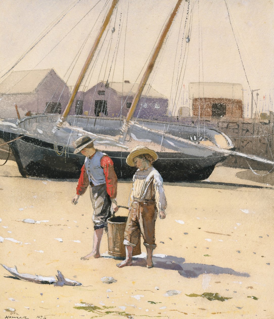 Uma cesta de amêijoas de Winslow Homer