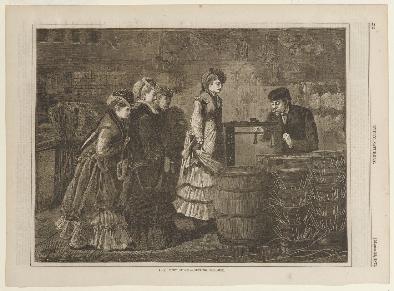 Uma loja rural - A pesagem de Winslow Homer