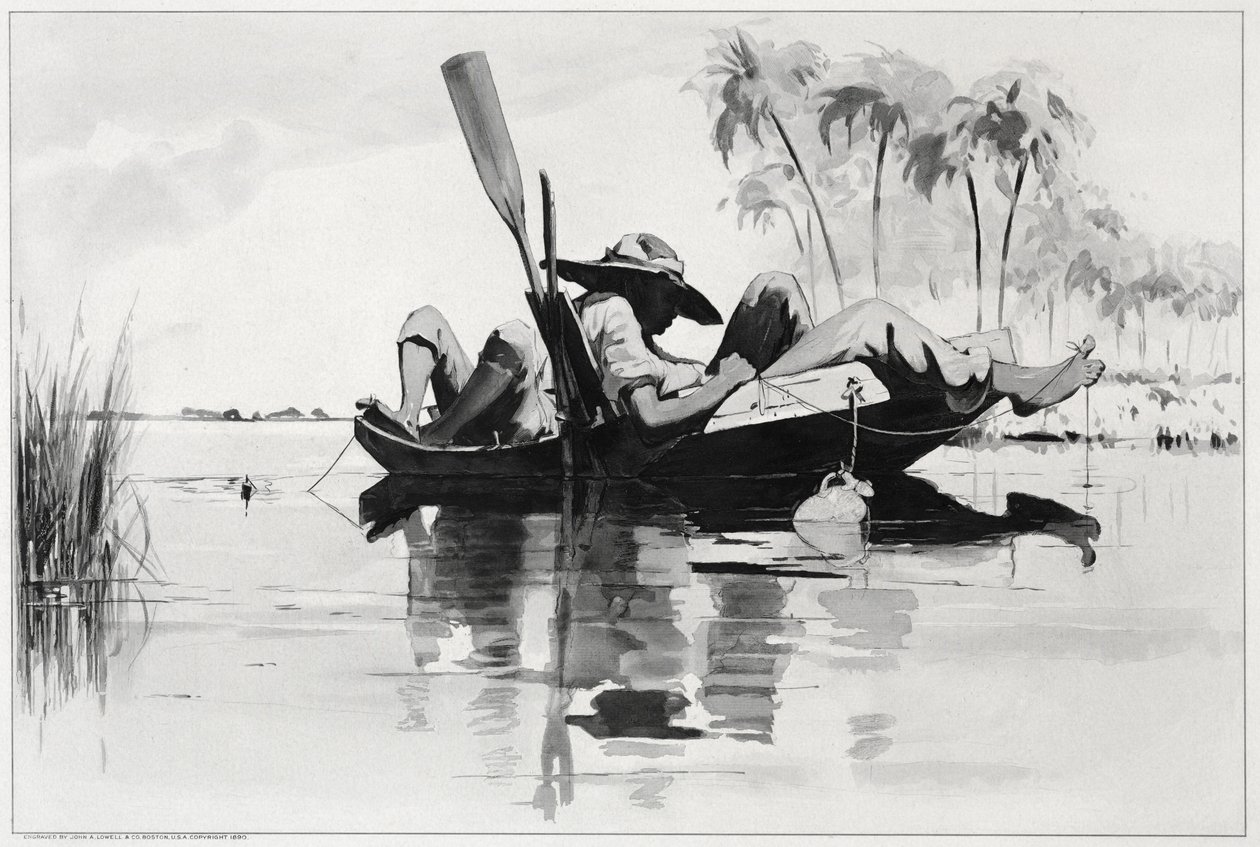 Um partido de pesca, 1890. de Winslow Homer