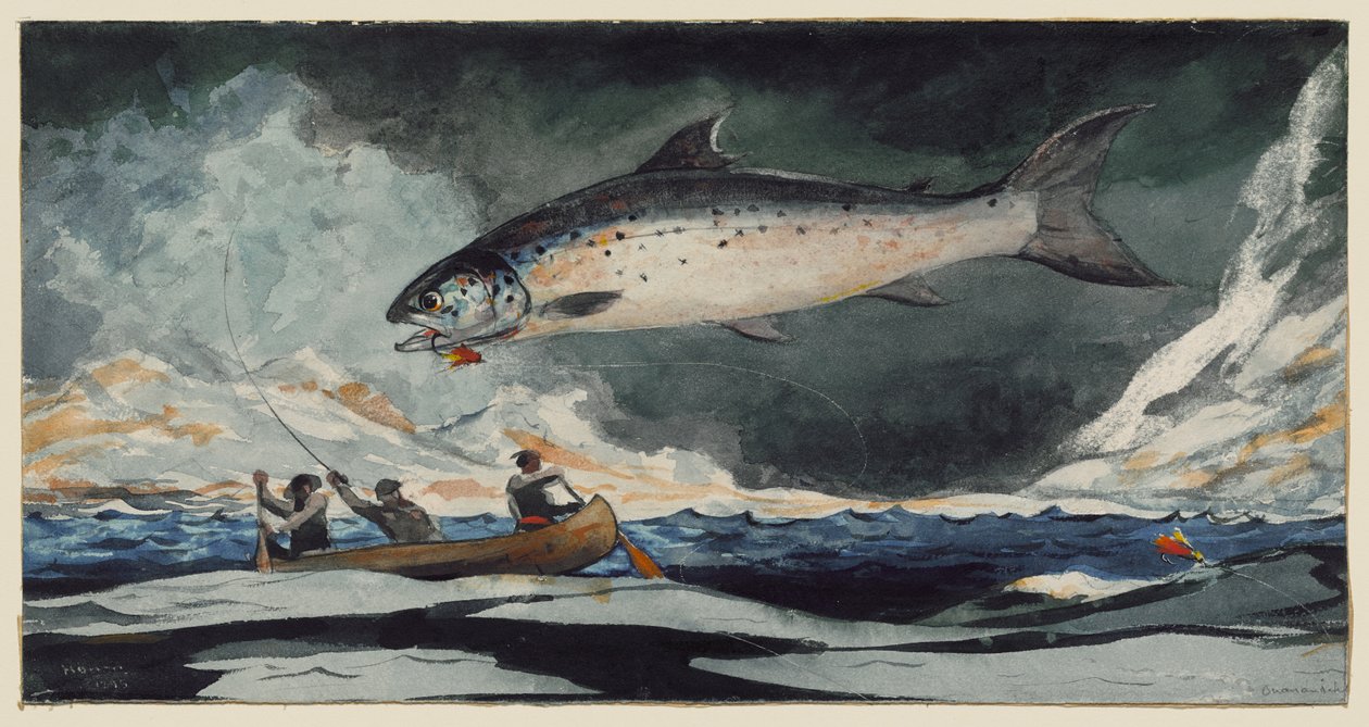 Uma boa piscina, rio Saguenay de Winslow Homer