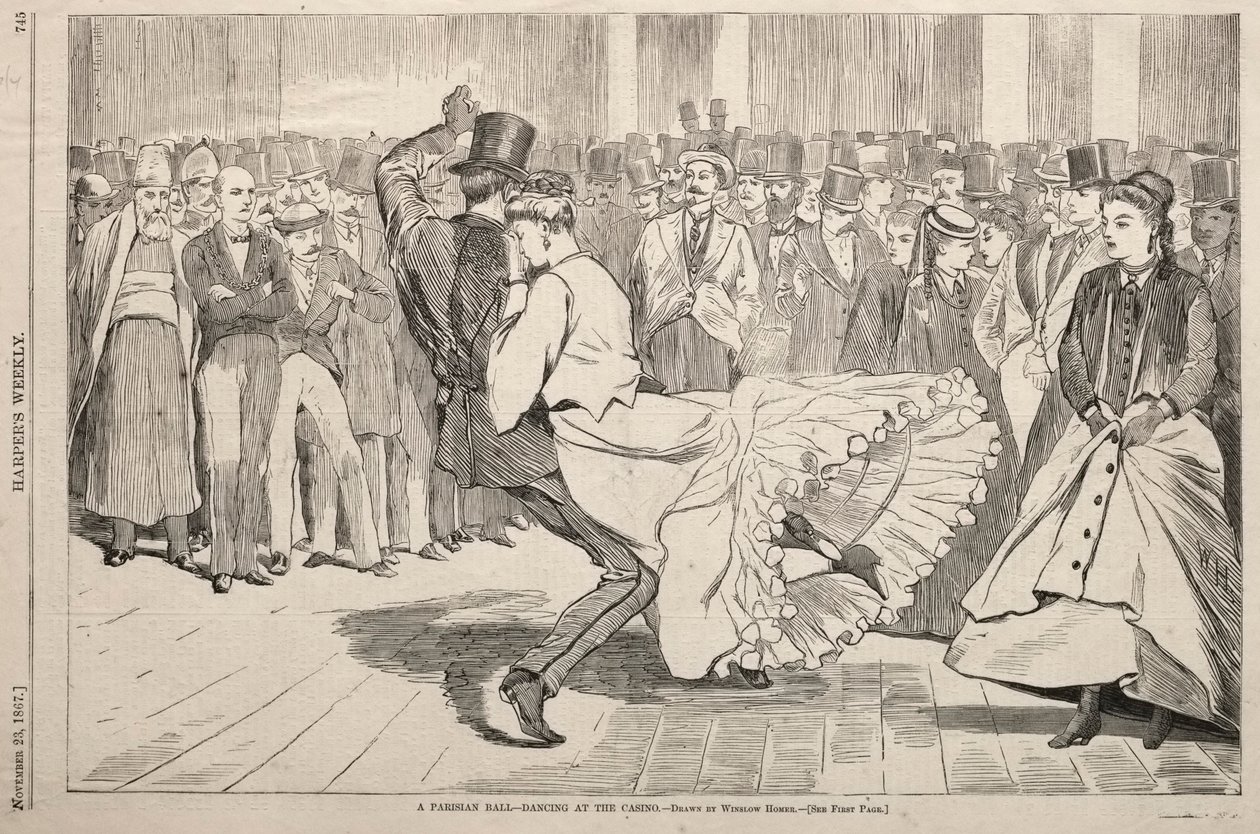 Um Baile Parisiense - Dançar no Casino de Winslow Homer