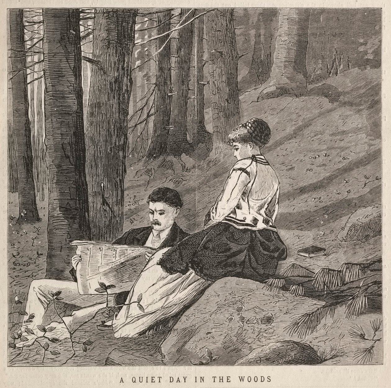 Um dia tranquilo na floresta, 1870. de Winslow Homer