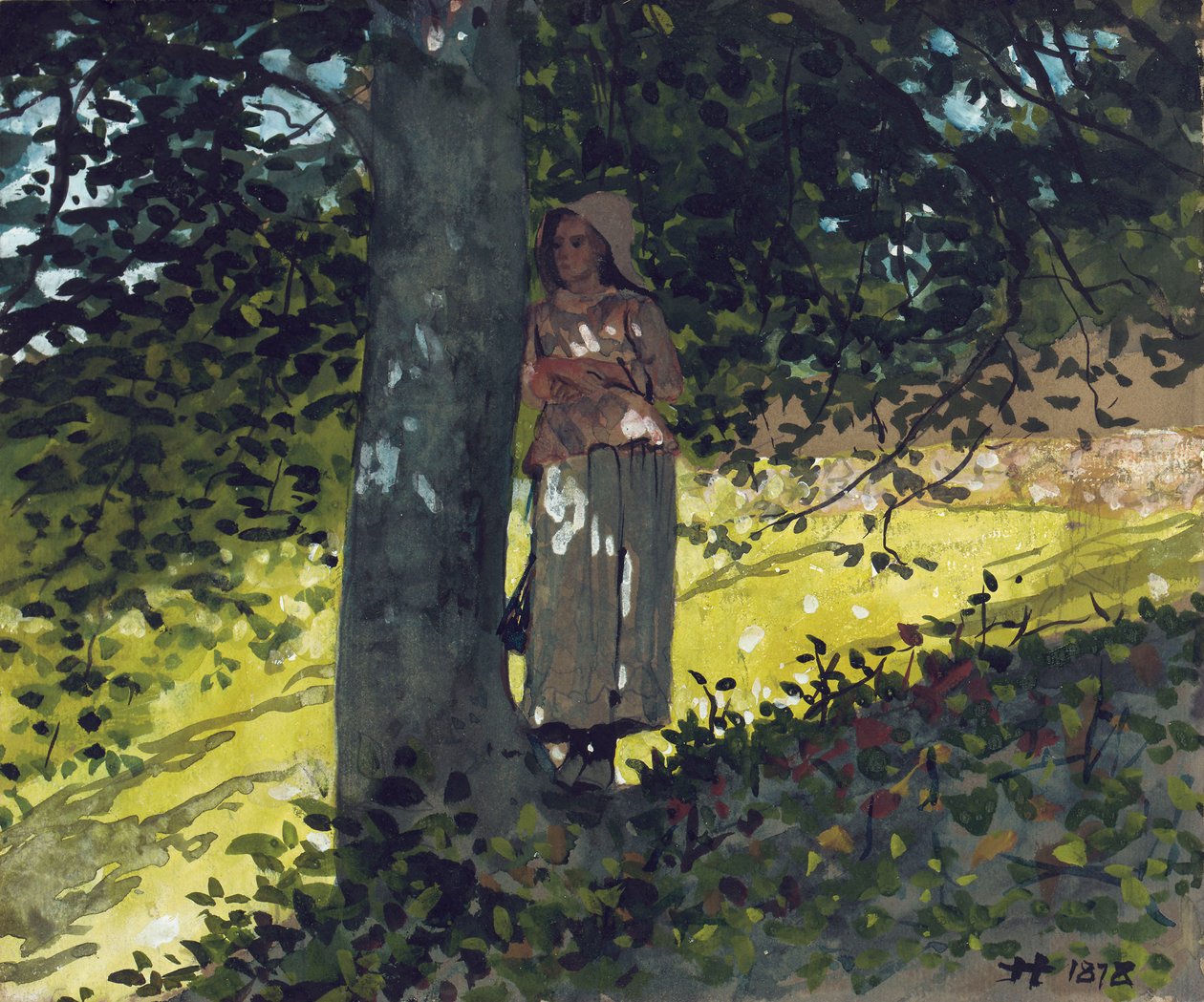 Um ponto obscuro, Houghton Farm, 1878 de Winslow Homer