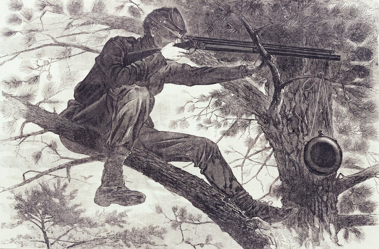 Um atirador de elite em serviço de piquete de Winslow Homer