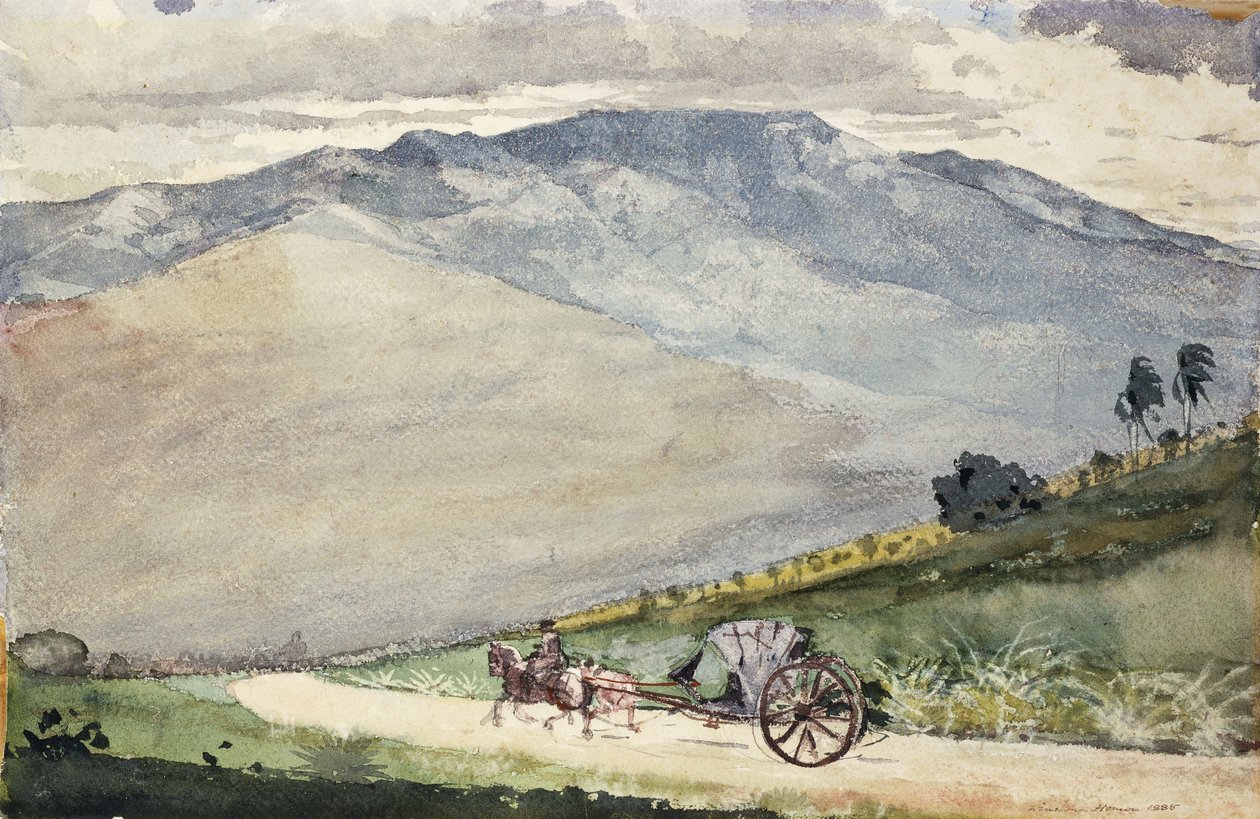 Um Volante em uma estrada de montanha, Cuba, 1885 de Winslow Homer