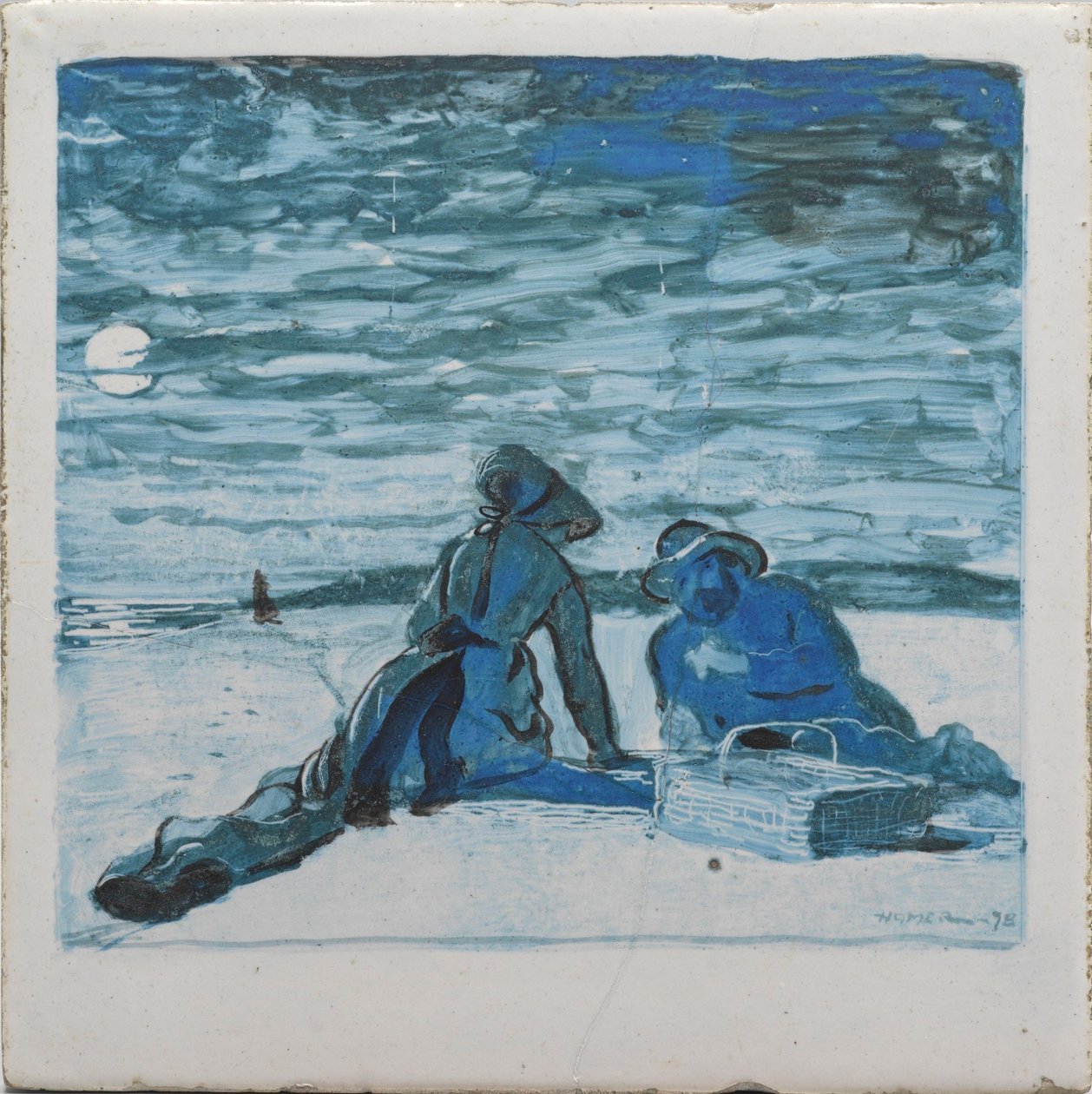 Um azulejo litoral de Winslow Homer