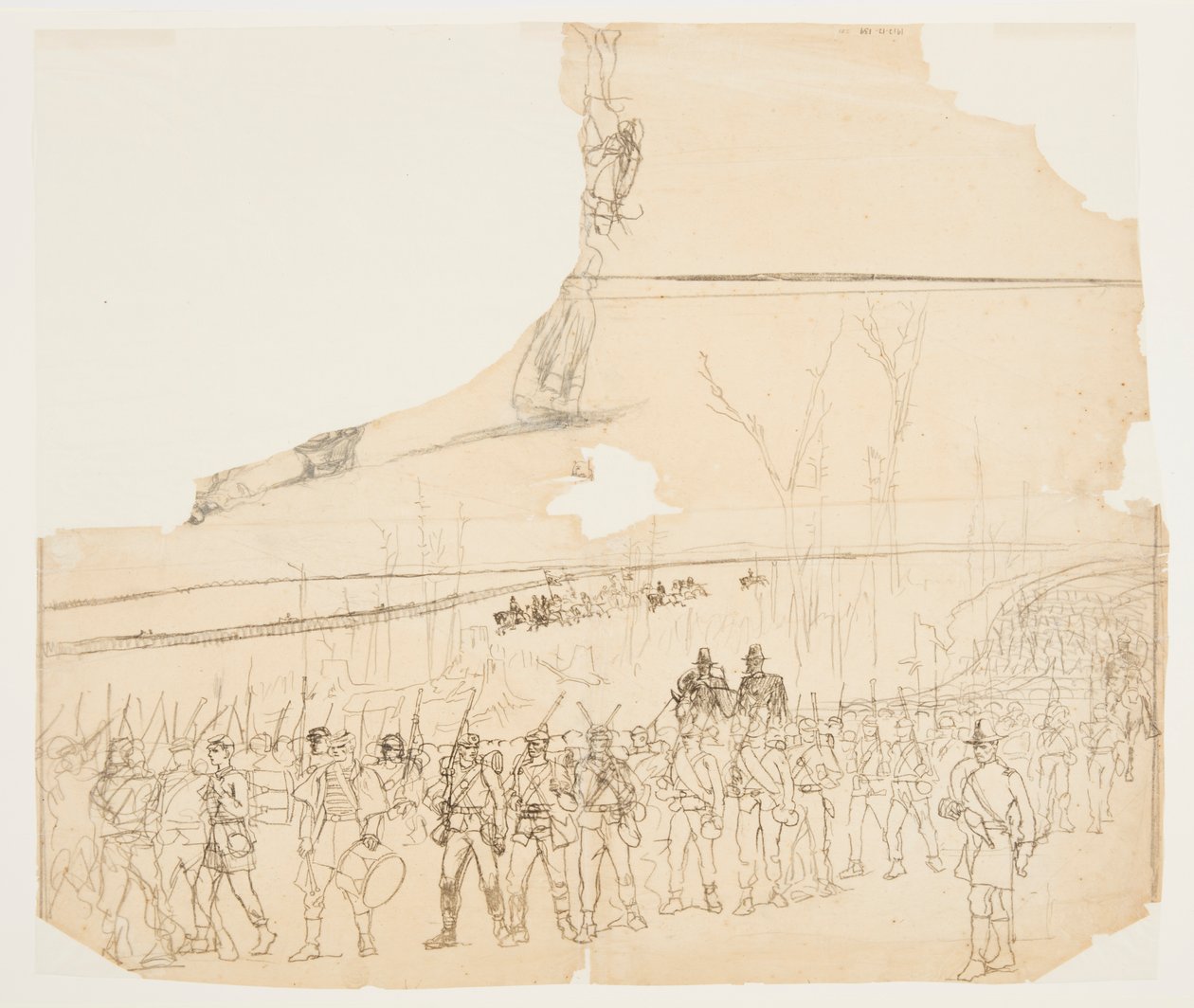 Uma coluna de infantaria na marcha de Winslow Homer