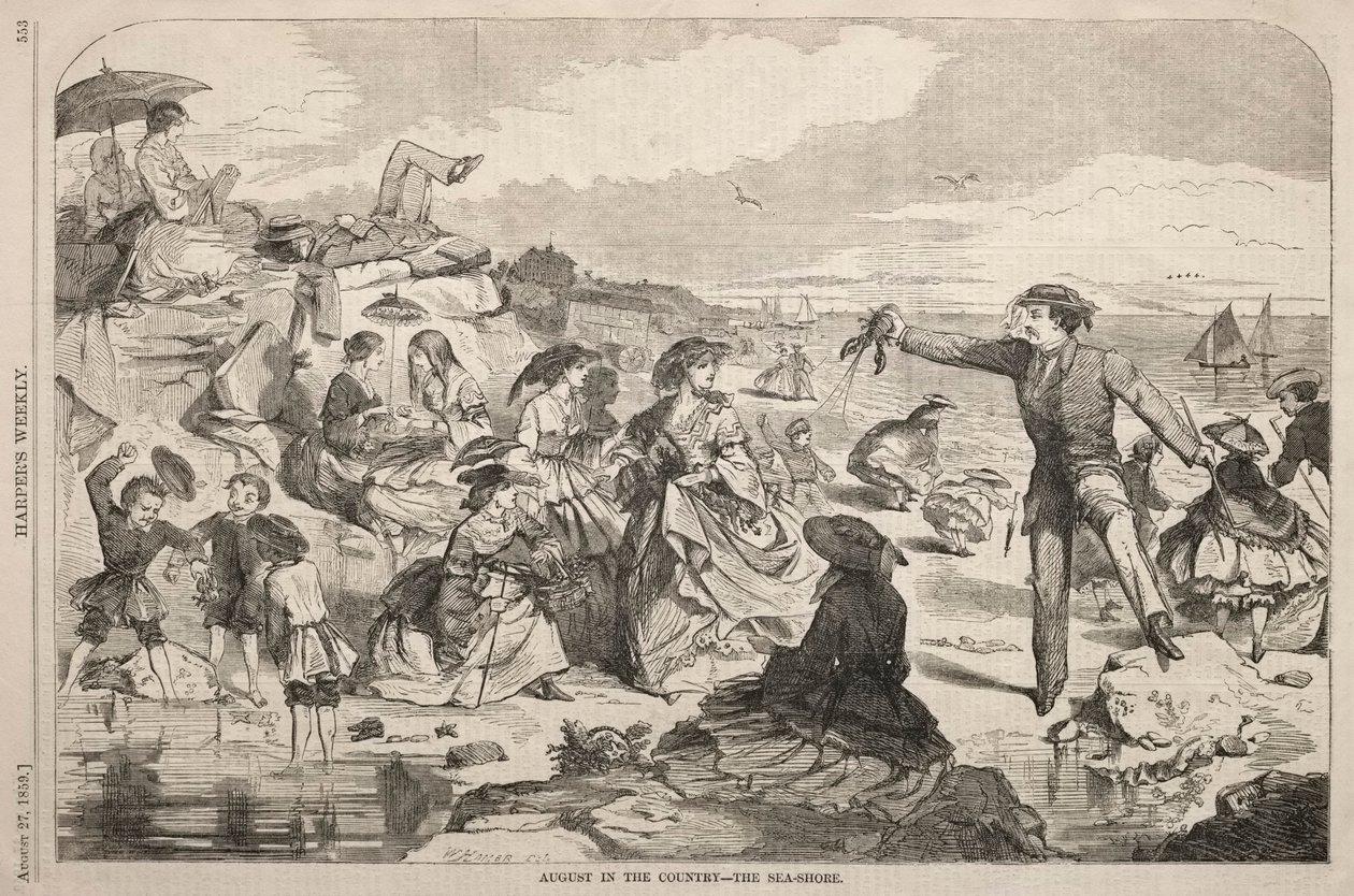 Agosto no país - O litoral, 1859. de Winslow Homer