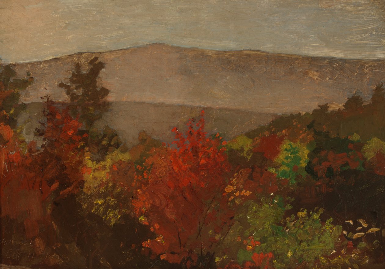 Topo das árvores de outono, 11 de outubro de 1873. de Winslow Homer