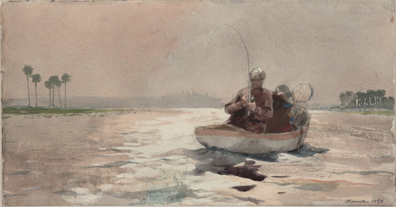 Pesca de robalo - Flórida de Winslow Homer