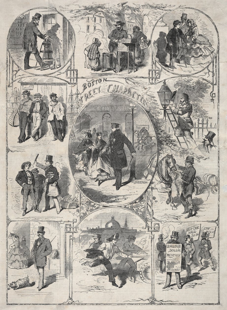 Personagens das ruas de Boston de Winslow Homer