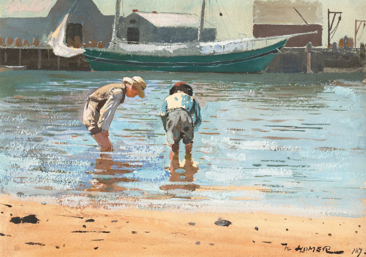 Boys Wading, 1873. de Winslow Homer