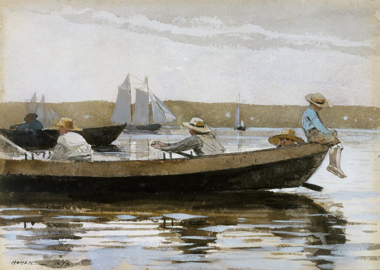 Meninos em uma Dory, 1873. de Winslow Homer