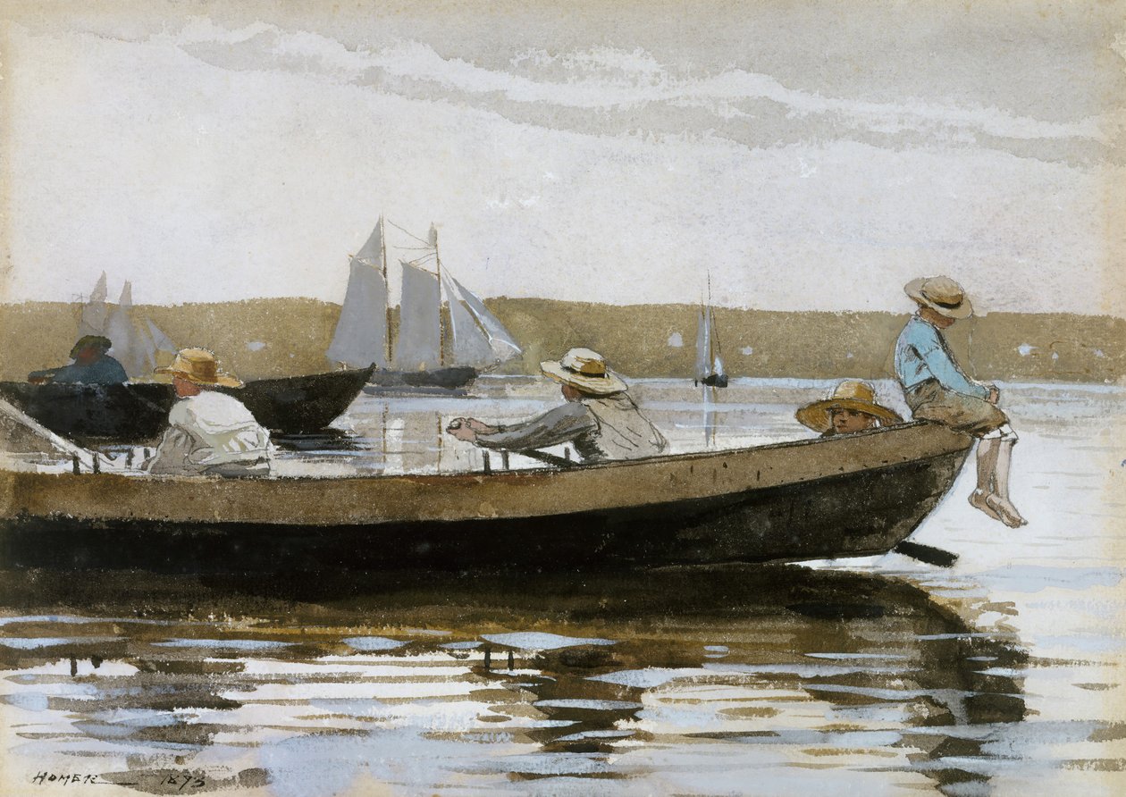 Meninos em um Dory, 1873. de Winslow Homer