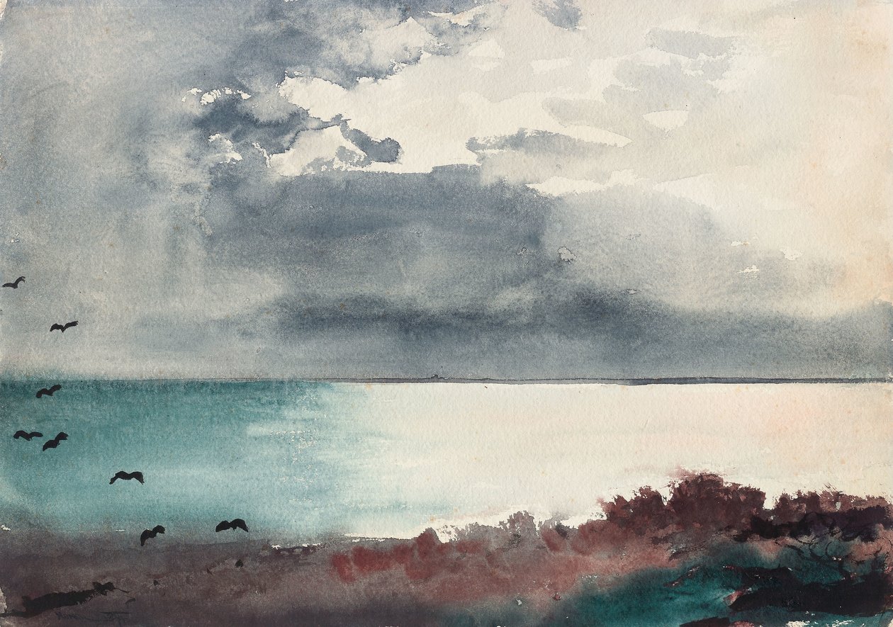Quebrando a Tempestade, Costa do Maine de Winslow Homer