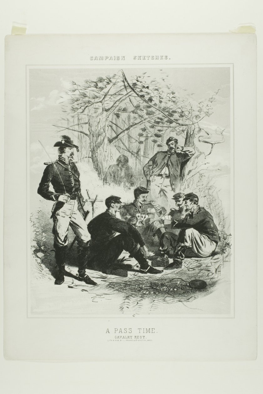 Esboços de Campanha: Um Tempo Passado - Descanso da Cavalaria de Winslow Homer