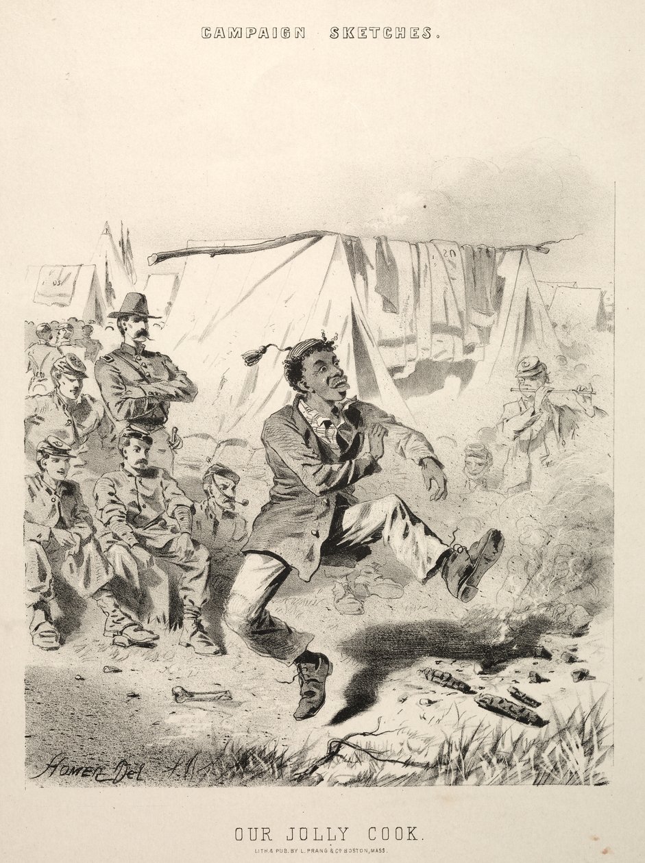 Esboços da campanha: O nosso alegre cozinheiro de Winslow Homer