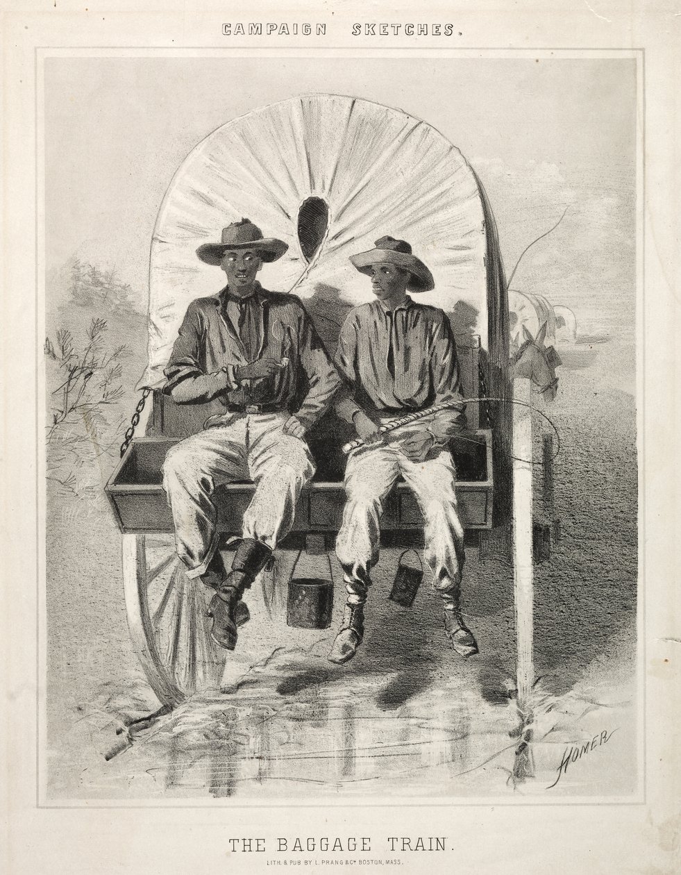 Esboços da campanha:  A Caravana de Bagagem de Winslow Homer