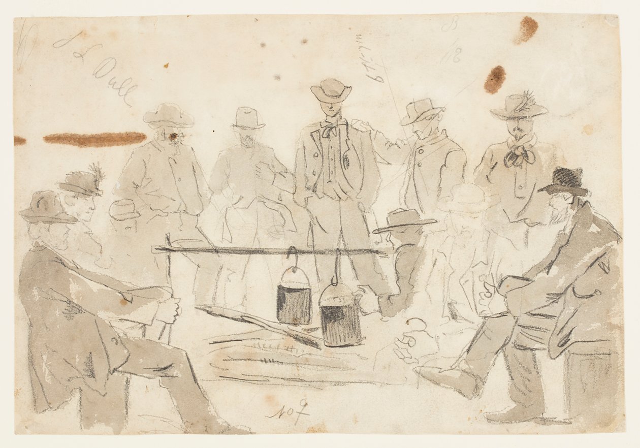 Fogueira com soldados de Winslow Homer