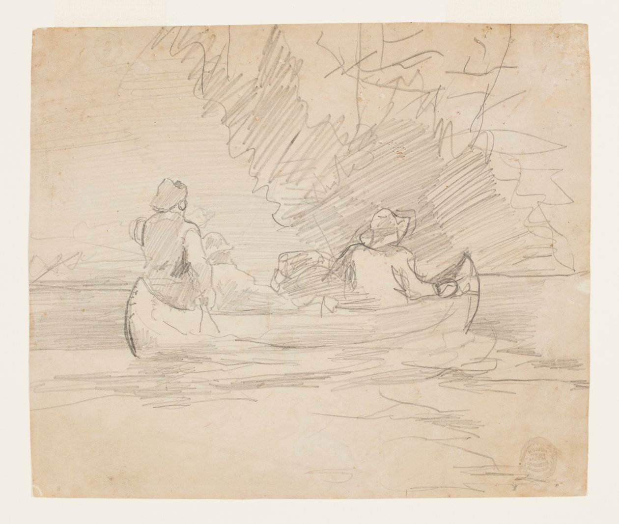 Canoa com três homens de Winslow Homer