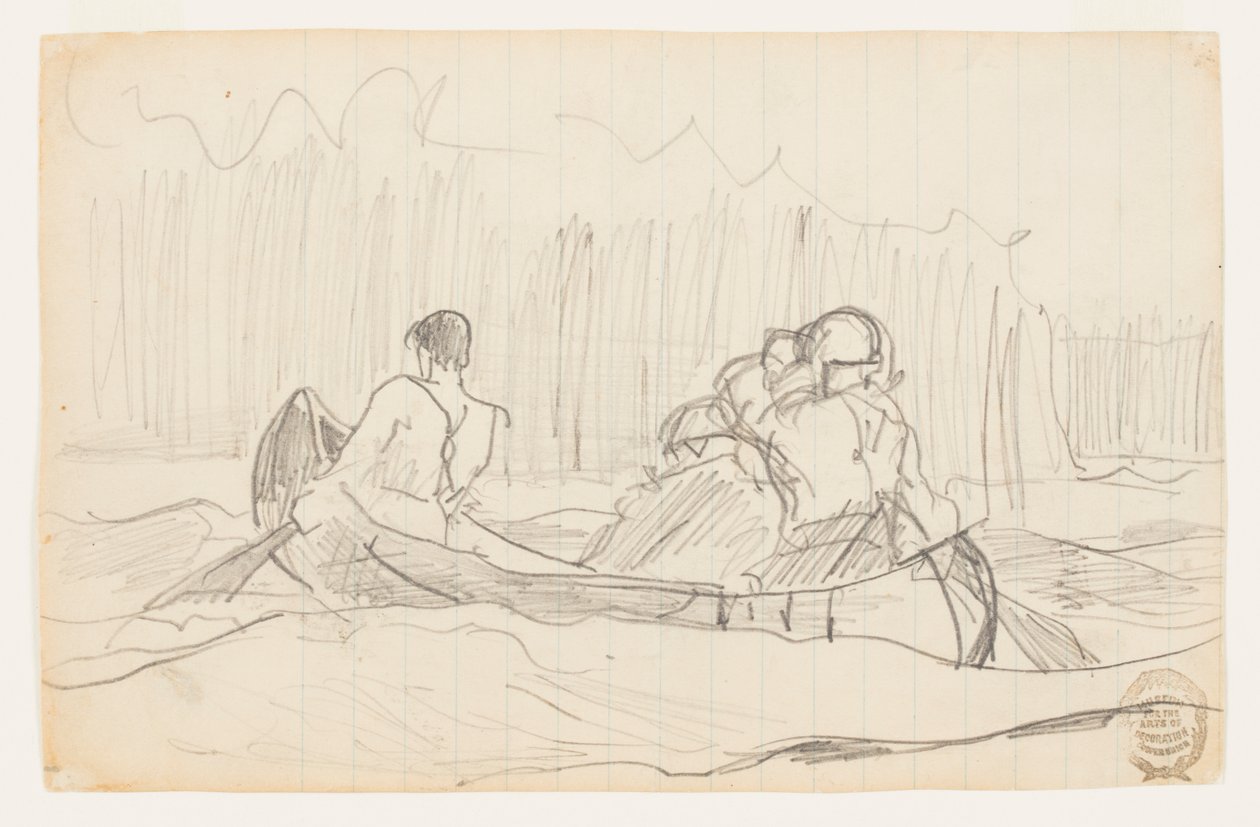 Canoa com três homens de Winslow Homer